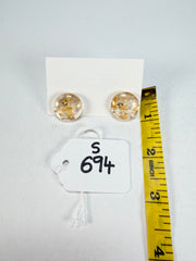 Sobral - Metalique "Ping" Resin Earrings ( 004392 )
