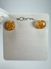Sobral - Metalique "Xenia" Resin Earrings ( 004447 )
