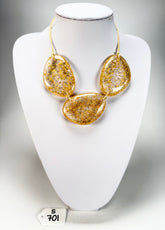 Sobral - Metalique "Ebony" Resin Necklace ( 004334 )