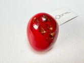 Sobral - Metalique Orlando "Super" Red Resin Ring ( 004337 ) - Size UK P / US 7.5