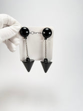 Sobral - Mix 2023 "MD KL" Black Cones Resin Clip On Earrings ( 002886 )