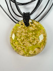 Sobral - Metalique "Venus" Yellow Gold Resin Necklace ( 004271 )