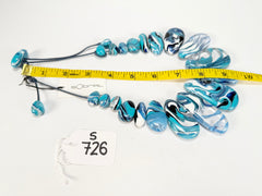 Sobral - Onda Azul "Marou" Blue Resin Necklace ( 005422 )