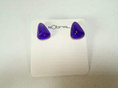 Sobral - Mix 2023 "Pequeno Diamante" Violet Cristal Resin Earrings ( 003600 )