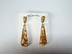 Sobral - Metalique "Gleine" Resin Earrings ( 004502 )