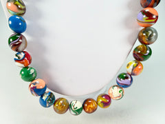 Sobral - Planets "Saturno" Pollock Resin Necklace ( 005451 )