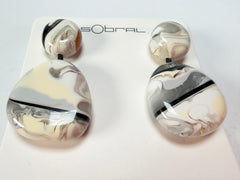 Sobral - Lágrima D'or "Moni " Resin Earrings ( 004904 )