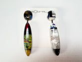 Sobral - Patchwork "Agudo" Studio Creation Resin Earrings ( 000000 )
