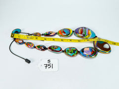 Sobral - Multi-Colour "Gabriele K" Resin Necklace ( 003616 )