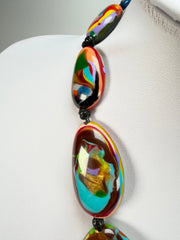 Sobral - Multi-Colour "Gabriele K" Resin Necklace ( 003616 )