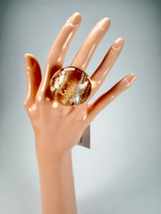 Sobral - Metalique "Afrodite" Resin Ring ( 002789 ) - Size UK P / US 7.5
