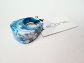 Sobral - Onda Azul "Pat" Blue Resin Ring ( 004857 ) - Size UK S / US 9