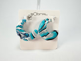 Sobral - Onda Azul "Vibracao" Blue Resin Earrings ( 005419 )