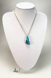 Sobral - Onda Azul "Vague" Resin AG Sliver Necklace ( 005328 )