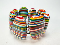 Sobral - Pop Art "Folha" Elasticated Resin Bracelet ( 005519 )