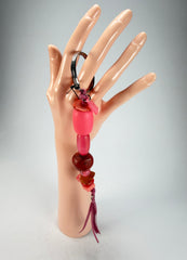 Sobral - Indiana "Cereja" Pink Resin Key Ring / Key Chain ( 000179 )