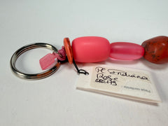 Sobral - Indiana "Cereja" Pink Resin Key Ring / Key Chain ( 000179 )