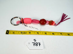 Sobral - Indiana "Cereja" Pink Resin Key Ring / Key Chain ( 000179 )