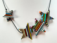 Sobral - Pop Art Noite "4 Estrelas" Resin Necklace ( 004852 )