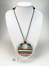 Sobral - Pop Art "Pollock Disc" Resin Necklace ( 004296 )