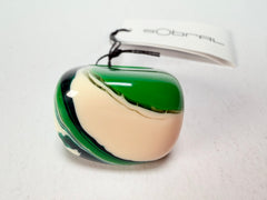 Sobral - Onda Verde "Wave" Green Resin Ring ( 005325 ) - Size UK N / US 7