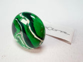 Sobral - Onda Verde "Onda Circle" Green Resin Ring ( 005324 ) - Size UK S / US 9