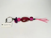 Sobral - Indiana "Cereja" Pink Resin Key Ring / Key Chain ( 000179 )