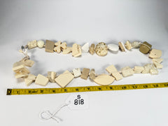 Sobral - Indiana "Aventuras" Marfim Cream Mix 110cm Resin Necklace ( 000038 )