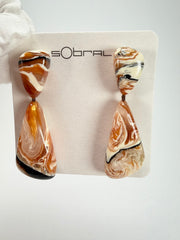 Sobral - Carmelo "Vague" Resin Earrings ( 005326 )