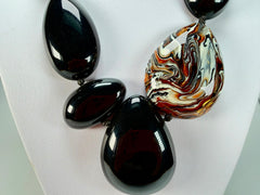 Sobral - Carmelo & Black "Elen" Resin Necklace ( 005411 )