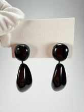 Sobral - Preto "Clave Efeitos" Black Resin Earrings ( 004606 )