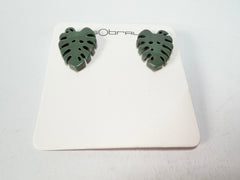 Sobral - Costela de Adão "Leaf" Resin Earrings ( 005526 )