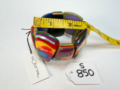 Sobral - Multi-Colour "Rimla" K Elasticated Resin Bracelet ( 004498 )