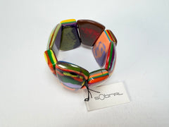 Sobral - Multi-Colour "Rimla" K Elasticated Resin Bracelet ( 004498 )