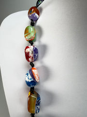 Sobral - Multi-Colour "Wave Onda" Resin Necklace ( 005327 )