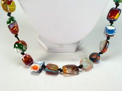 Sobral - Multi-Colour "Wave Onda" Resin Necklace ( 005327 )