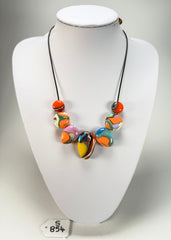 Sobral - Multi-Colour "Olinda Efeitos" Pollock Resin Necklace ( 005501 )