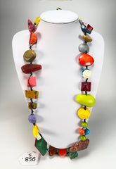 Sobral - Indiana "Aventuras" Mix Multicor 110cm Resin Necklace ( 000038 )