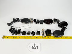 Sobral - Indiana "Noir" Black Mix 70cm Resin Necklace ( 000033 )