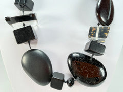 Sobral - Indiana "Noir" Black Mix 70cm Resin Necklace ( 000033 )