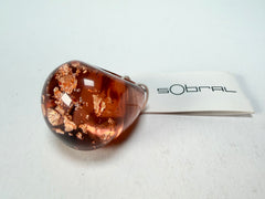 Sobral - Champagne "Apolo" Resin Ring ( 002836 ) - Size UK N / US 6.5