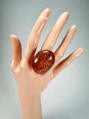 Sobral - Champagne "Super" Resin Ring ( 004337 ) - Size UK Q / US 8