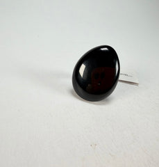 Sobral - Preto "Poesia" Black Resin Ring ( 003597 ) - Size UK T / US 9