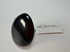 Sobral - Preto "Poesia" Black Resin Ring ( 003597 ) - Size UK R / US 8