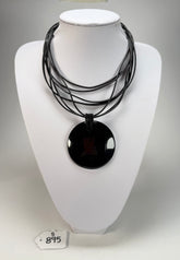 Sobral - Preto "Mila" Black Resin Necklace ( 000040 )