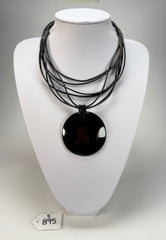 Sobral - Preto "Mila" Black Resin Necklace ( 000040 )