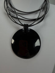 Sobral - Preto "Mila" Black Resin Necklace ( 000040 )