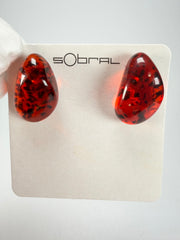 Sobral - Amber "Clave MI" Resin Earrings ( 004608 )