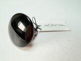 Sobral - Preto "Bead" Black Resin Ring ( 004764 ) - Size UK S / US 9