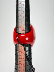 Sobral - Metalique Orlando "Super" Red Resin Ring ( 004337 ) - Size UK O / US 7